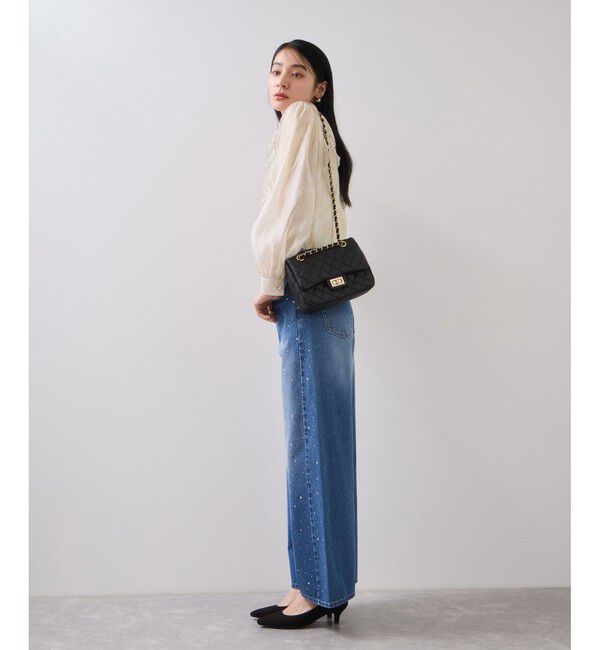 VIS「フロントフリルシアーチェックブラウス/イージーケア」|シャツ・ブラウス|