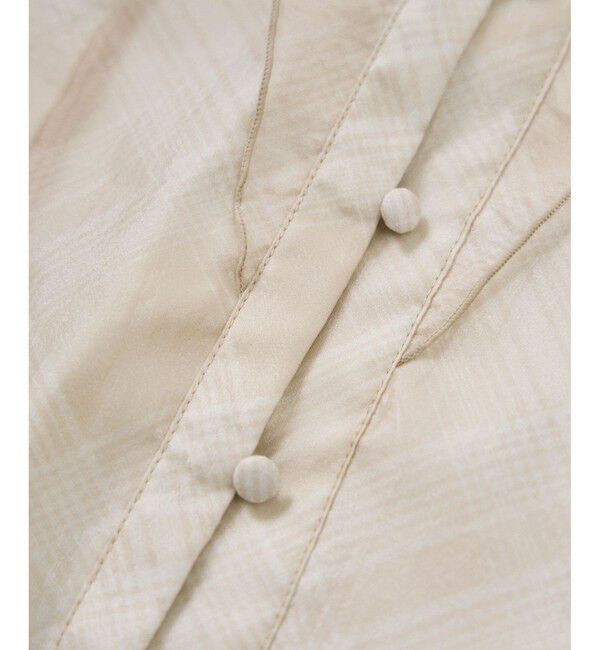 VIS「フロントフリルシアーチェックブラウス/イージーケア」|シャツ・ブラウス|