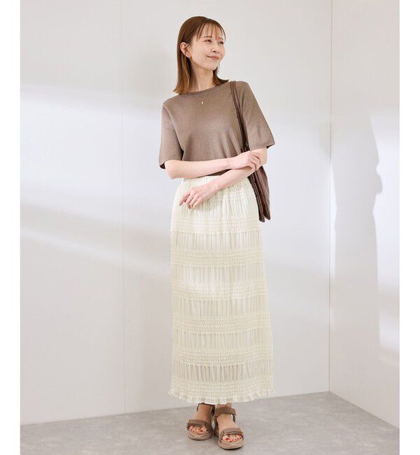 Rope&rsquo;Picnic「フリルギャザーロングスカート」|スカート|