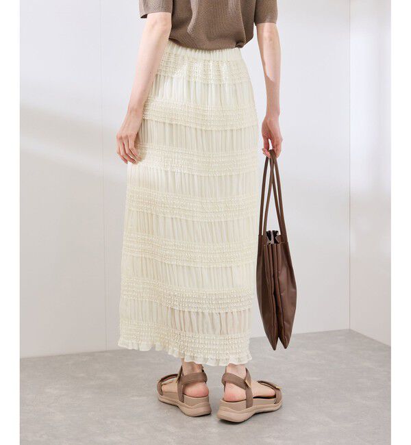 Rope&rsquo;Picnic「フリルギャザーロングスカート」|スカート|