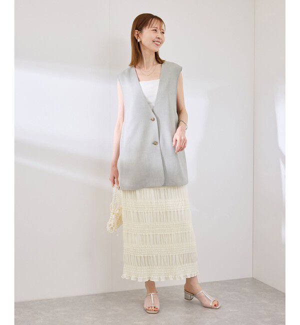 Rope&rsquo;Picnic「フリルギャザーロングスカート」|スカート|