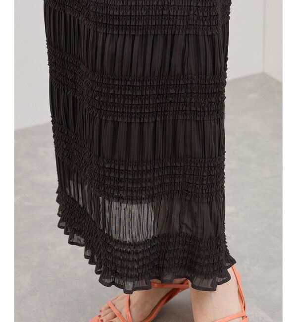 Rope&rsquo;Picnic「フリルギャザーロングスカート」|スカート|