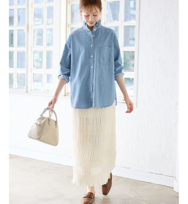 Rope&rsquo;Picnic「フリルギャザーロングスカート」|スカート|