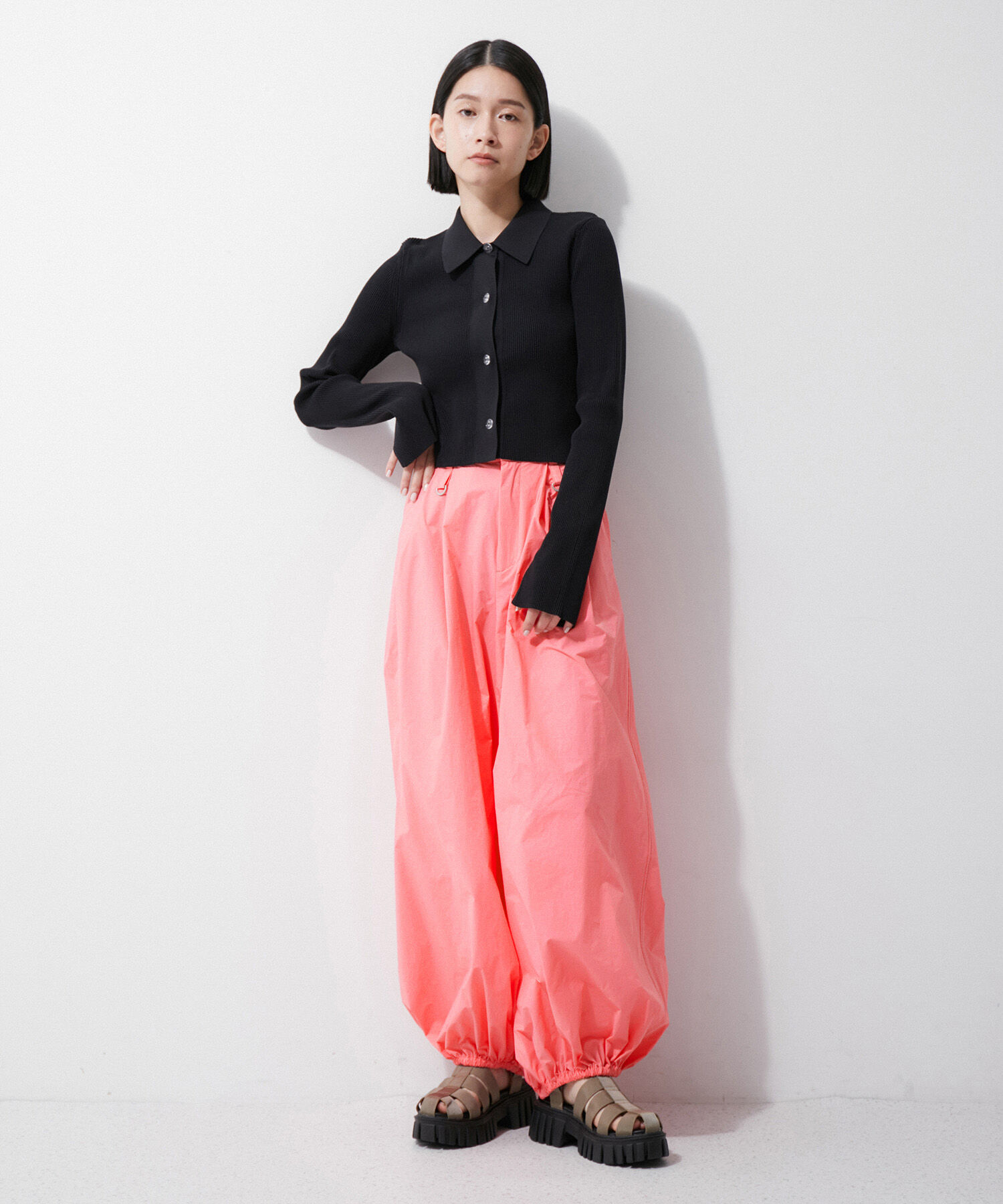 ADAM ET ROPE'「【環境配慮】パラシュートスラックス」|その他|