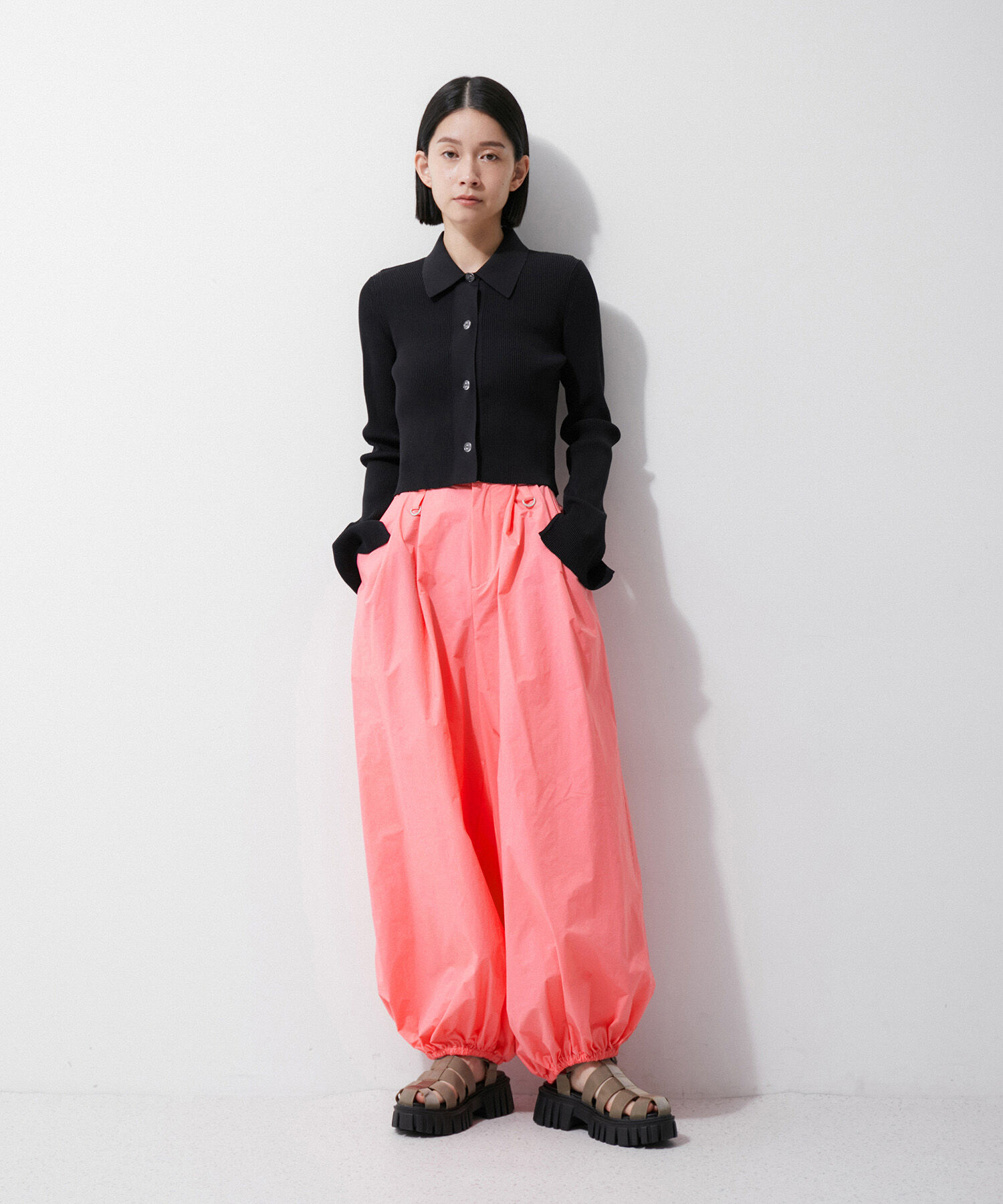 ADAM ET ROPE'「【環境配慮】パラシュートスラックス」|その他|