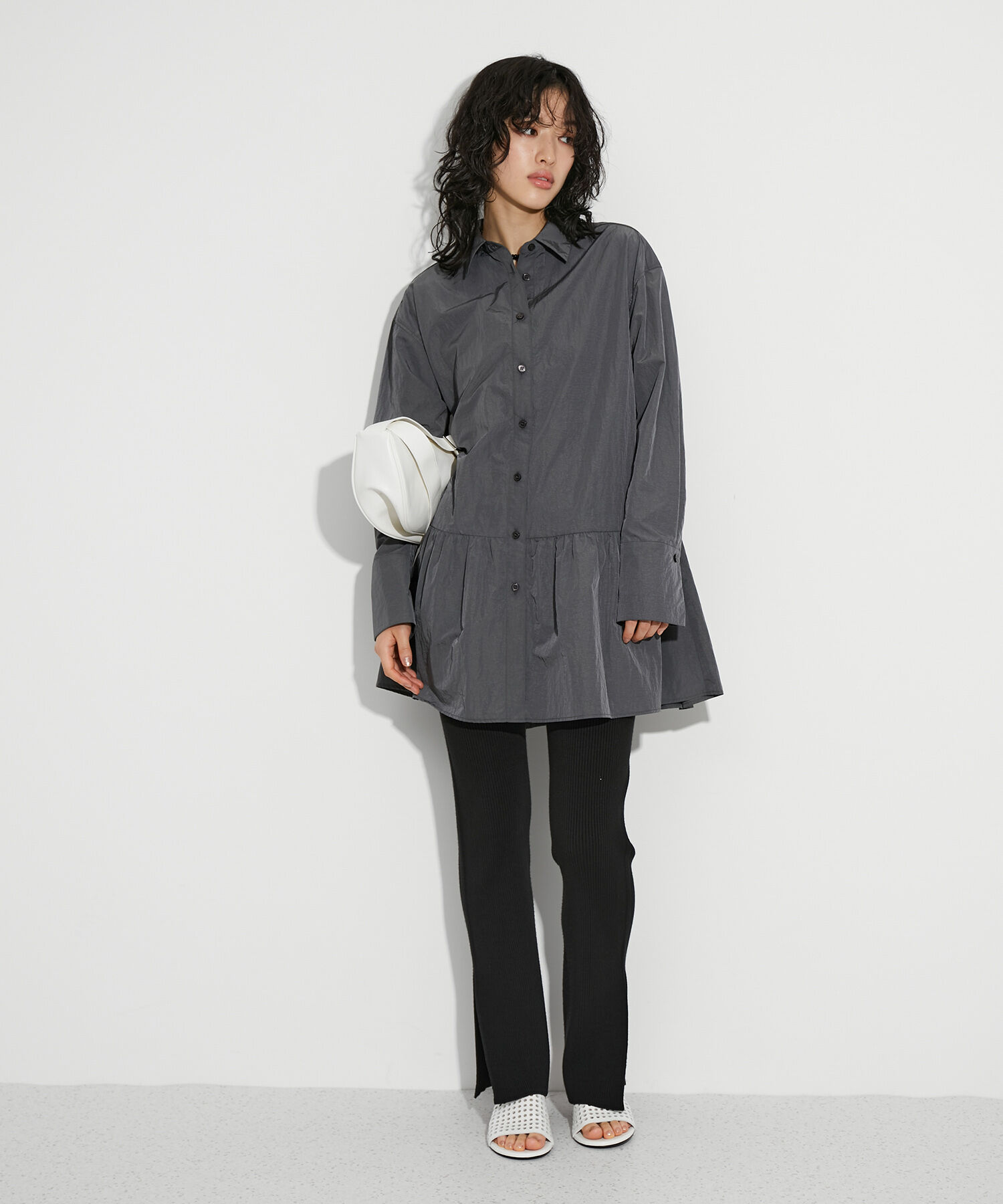 ADAM ET ROPE'「【サステナブル】3Dニットリブニットパンツ」|その他|