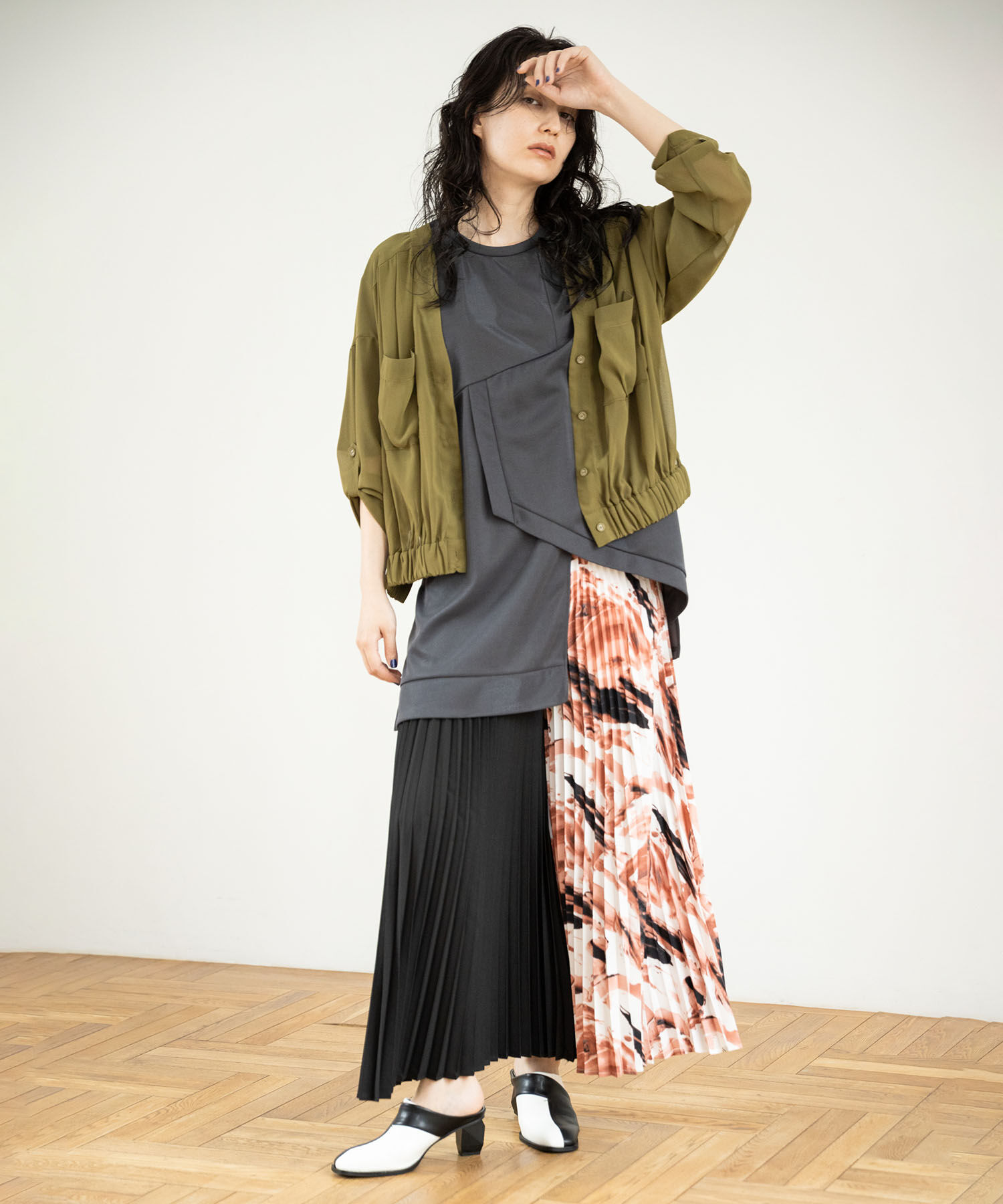  「バイカラークロスサンダル」|サンダル|