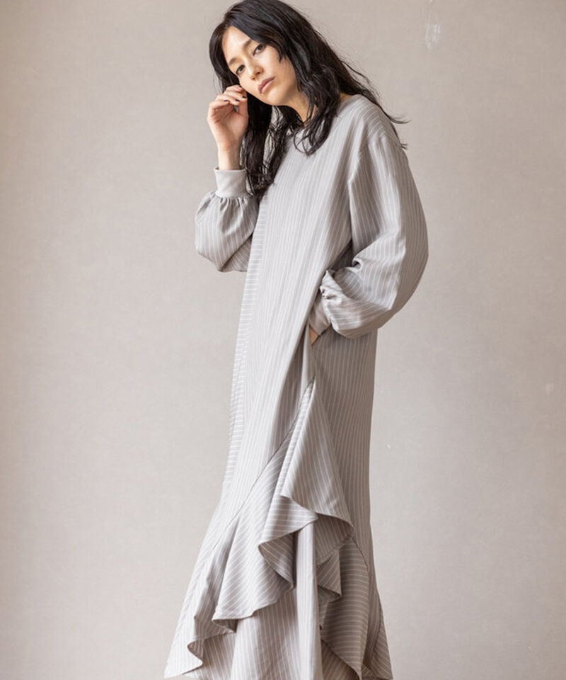  「ストライプ切替ワンピース」|ワンピース|L .GRAY