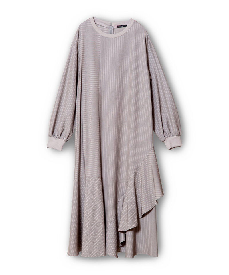  「ストライプ切替ワンピース」|ワンピース|