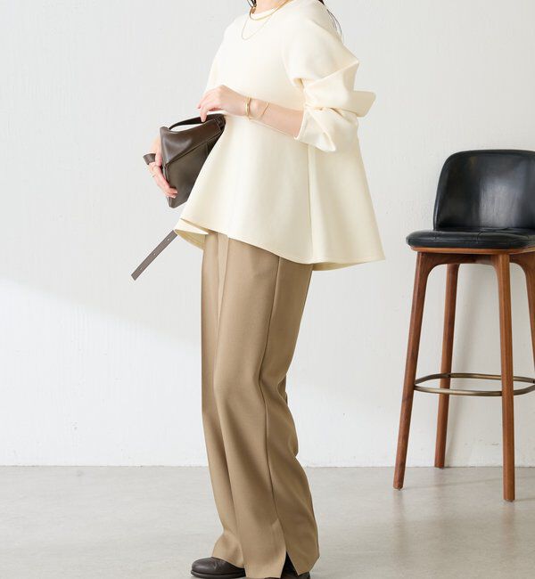  「袖ビジューペプラムカットソー」|Tシャツ・カットソー|