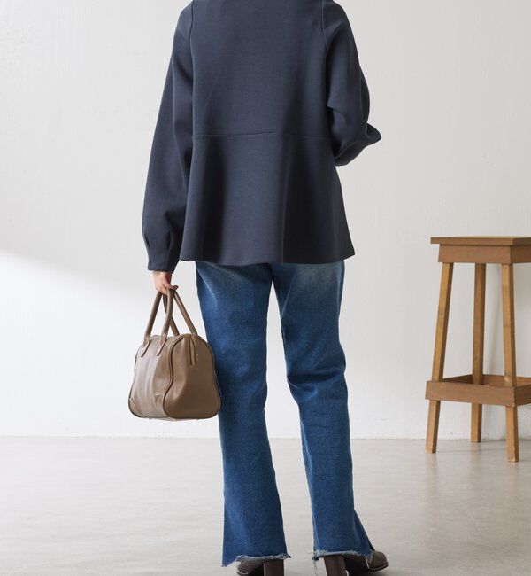  「袖ビジューペプラムカットソー」|Tシャツ・カットソー|