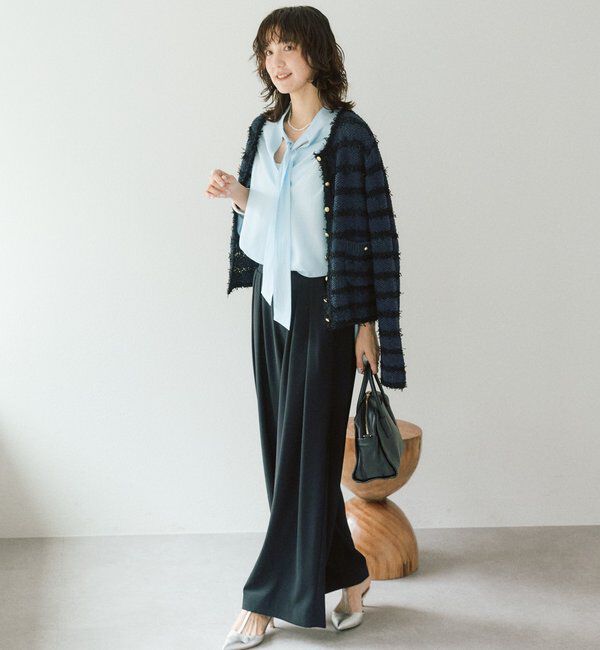  「予約【上品見え】ツイードショートカーディガン」|カーディガン|