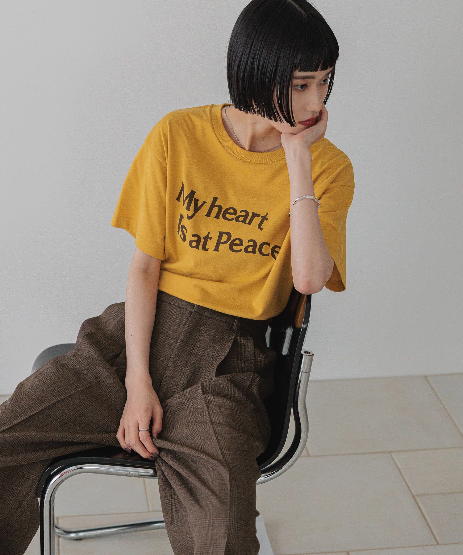 LOWRYS FARM「カラーロゴTEE」|Tシャツ・カットソー|YEL8