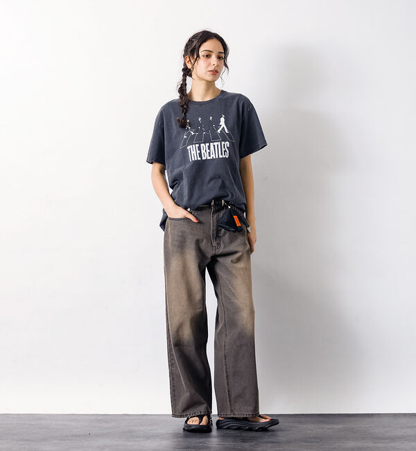 ABAHOUSE「SLUB DENIM BAGGY PANTS /スラブ デニム バギー パンツ/」|デニム|