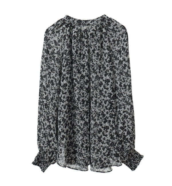 TIARA「ストライプフラワープリント2WAYスキッパーブラウス」|シャツ・ブラウス|