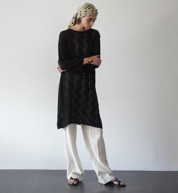 Liesse「透かし編みニットチュニック」|ニット・セーター|