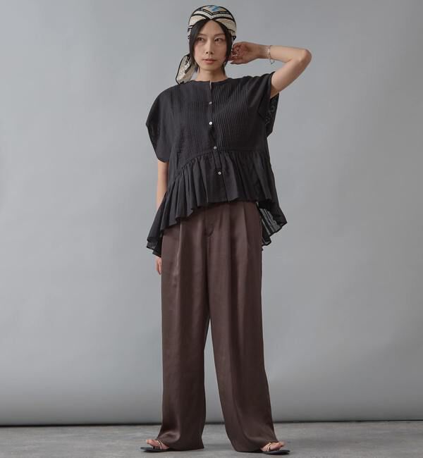 Liesse「ワイドレッグタックパンツ」|その他|