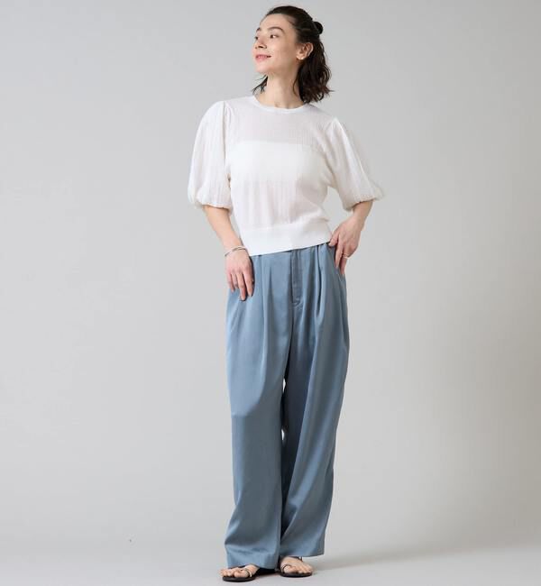 Liesse「ワイドレッグタックパンツ」|その他|