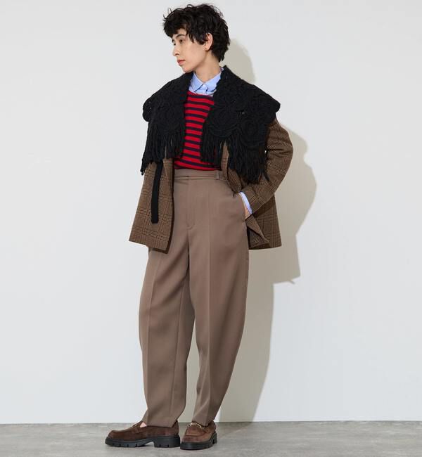 Liesse「ハイウエストカーブゼンタープレスパンツ」|その他|