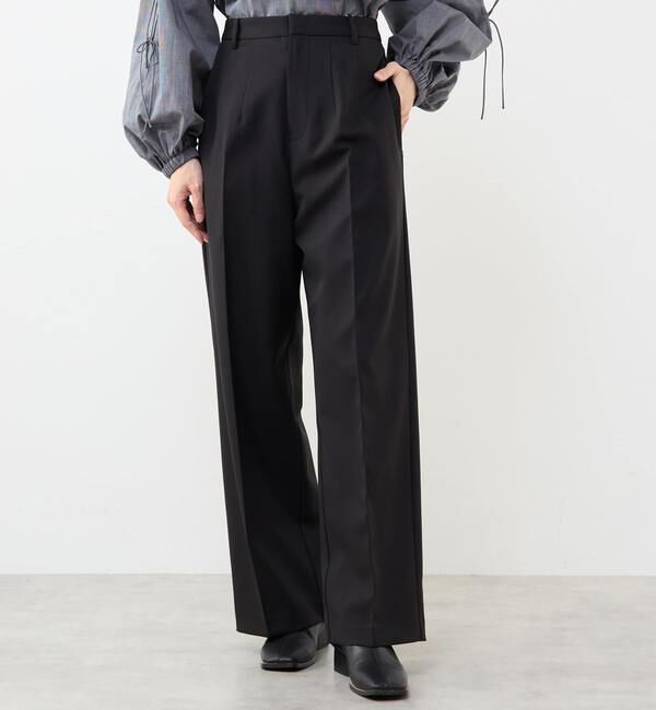Soffitto「ウエスト後ろゴムストレートパンツ」|その他|ブラック