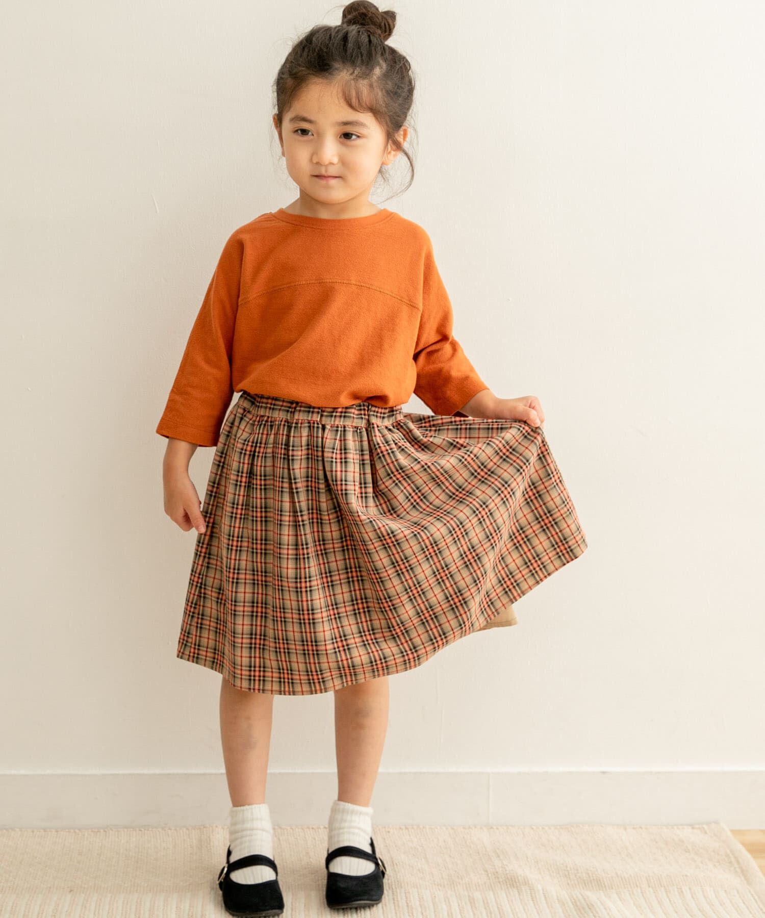 URBAN RESEARCH DOORS「チェックギャザースカート(KIDS)」|その他|ピンク系その他