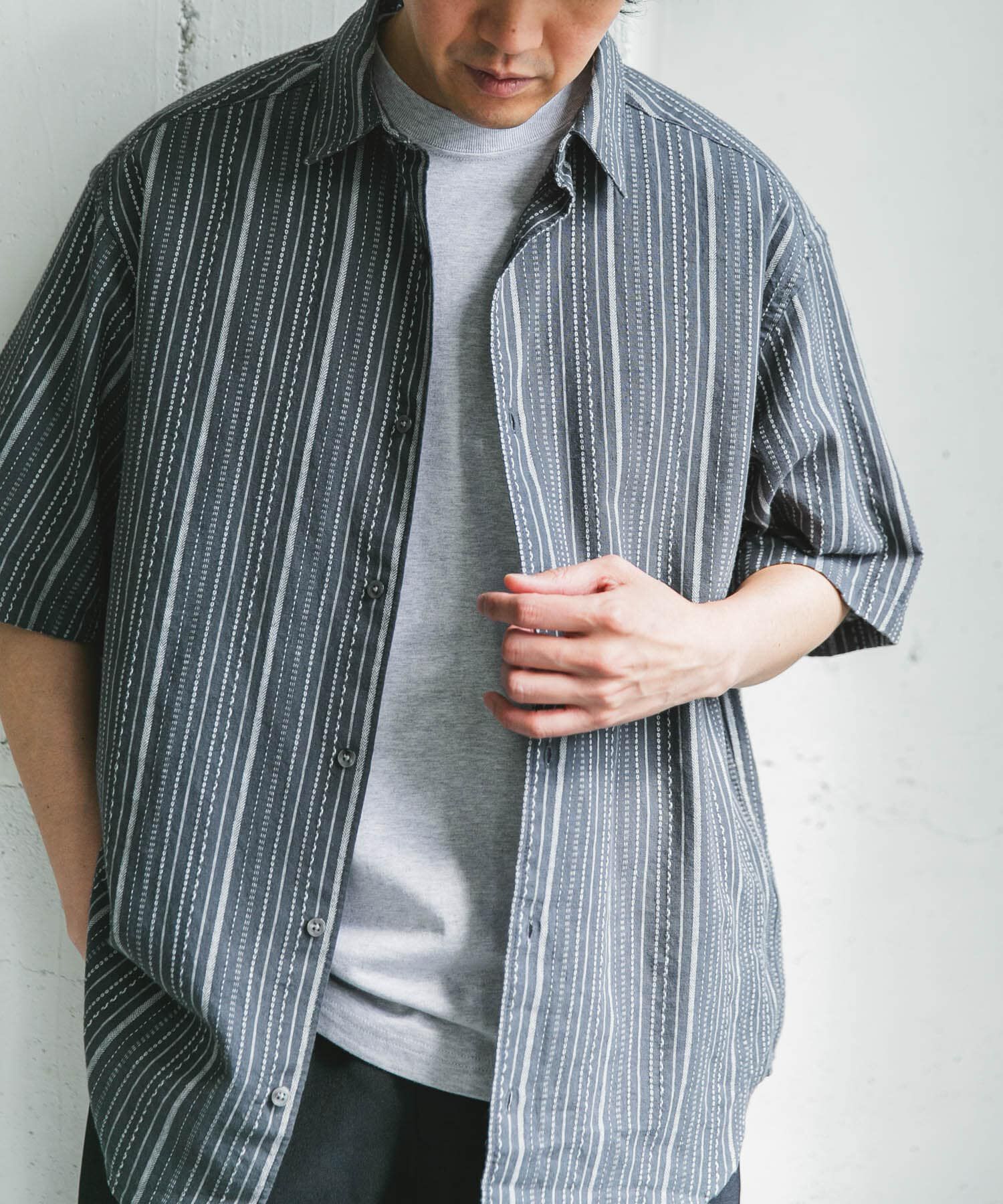 URBAN RESEARCH DOORS「ヘンプコットン レギュラーカラーシャツ」|シャツ・ブラウス|