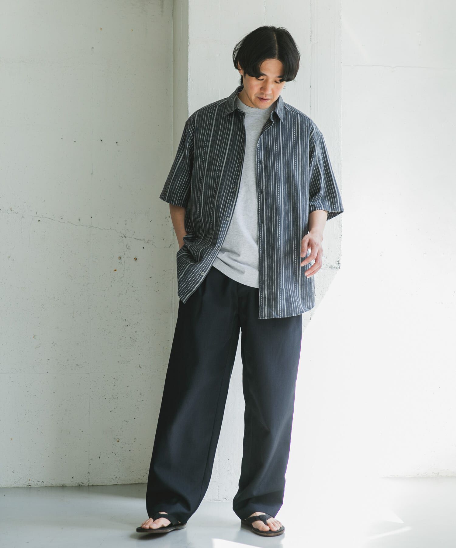 URBAN RESEARCH DOORS「ヘンプコットン レギュラーカラーシャツ」|シャツ・ブラウス|