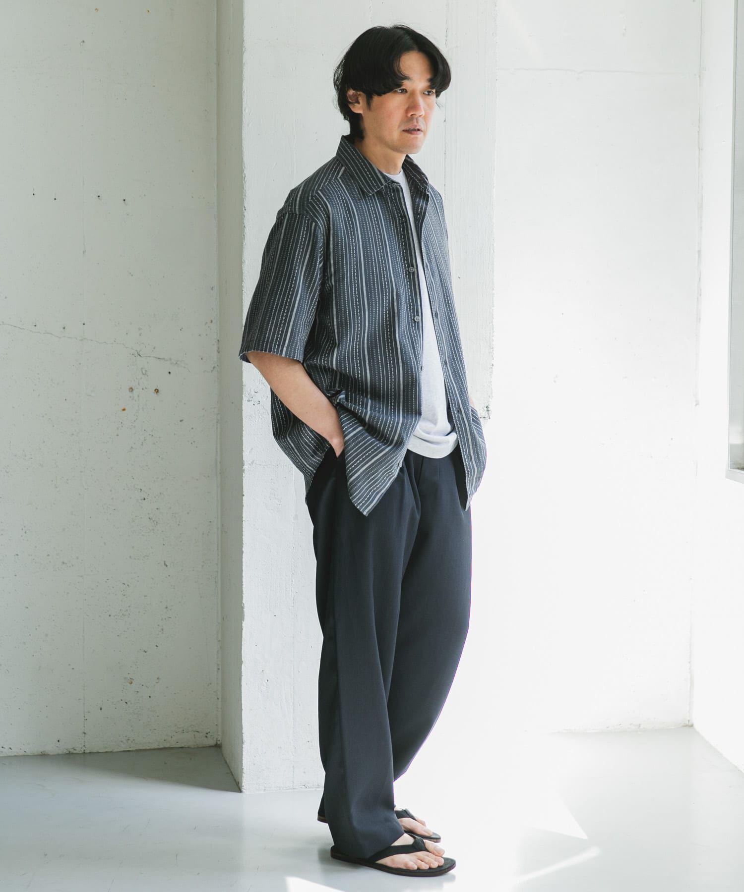 URBAN RESEARCH DOORS「ヘンプコットン レギュラーカラーシャツ」|シャツ・ブラウス|