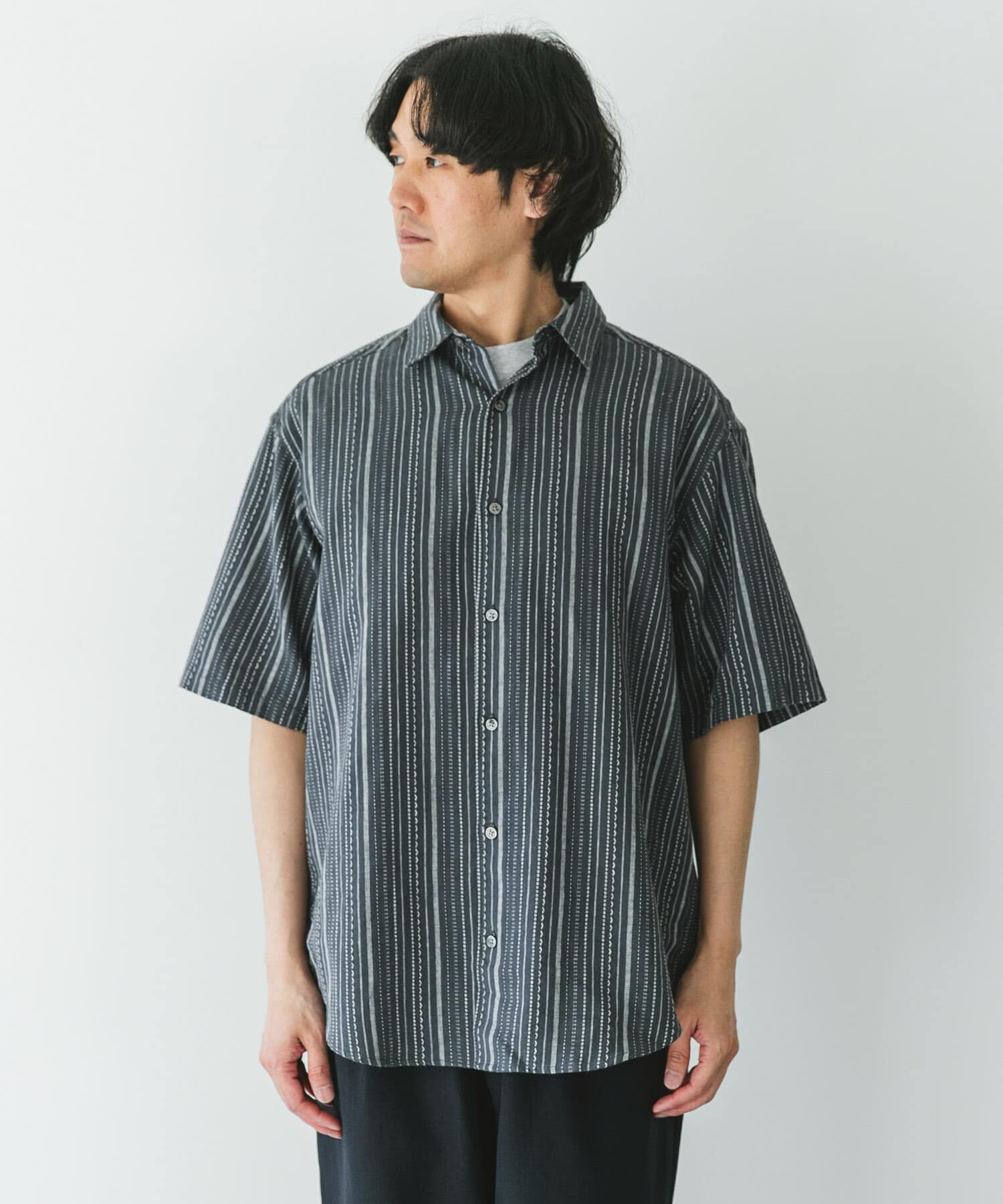 URBAN RESEARCH DOORS「ヘンプコットン レギュラーカラーシャツ」|シャツ・ブラウス|