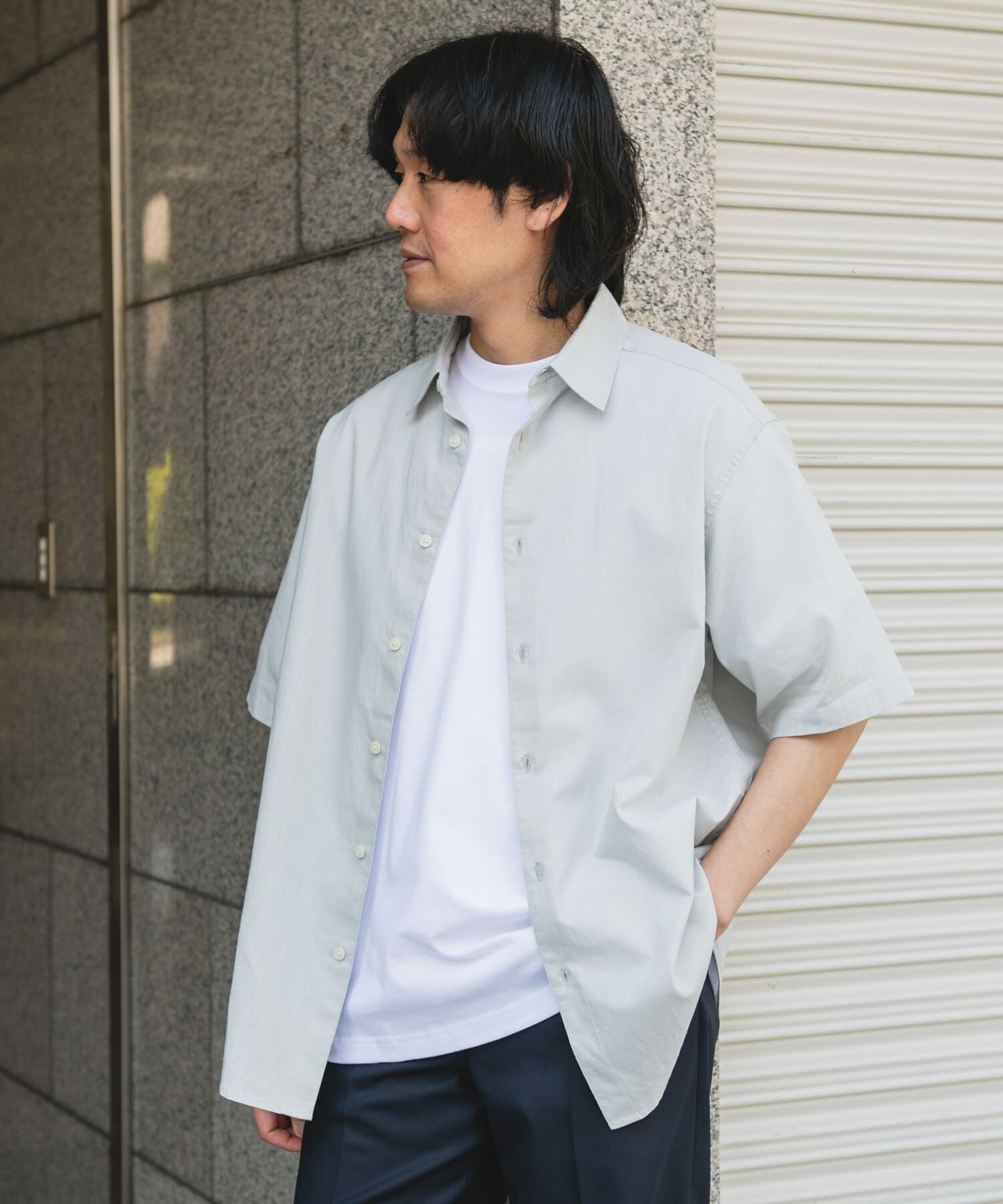 URBAN RESEARCH DOORS「ヘンプコットン レギュラーカラーシャツ」|シャツ・ブラウス|