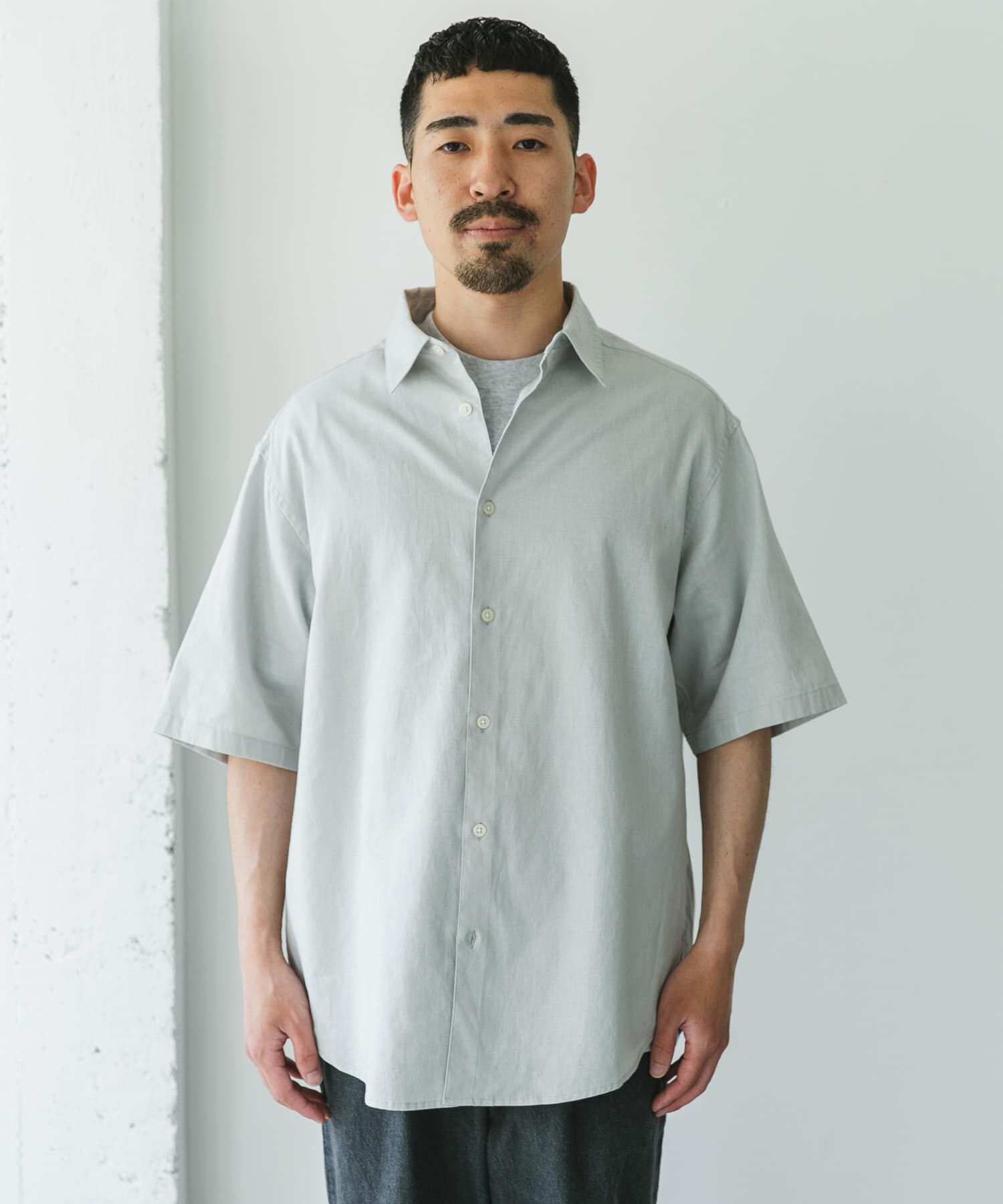 URBAN RESEARCH DOORS「ヘンプコットン レギュラーカラーシャツ」|シャツ・ブラウス|