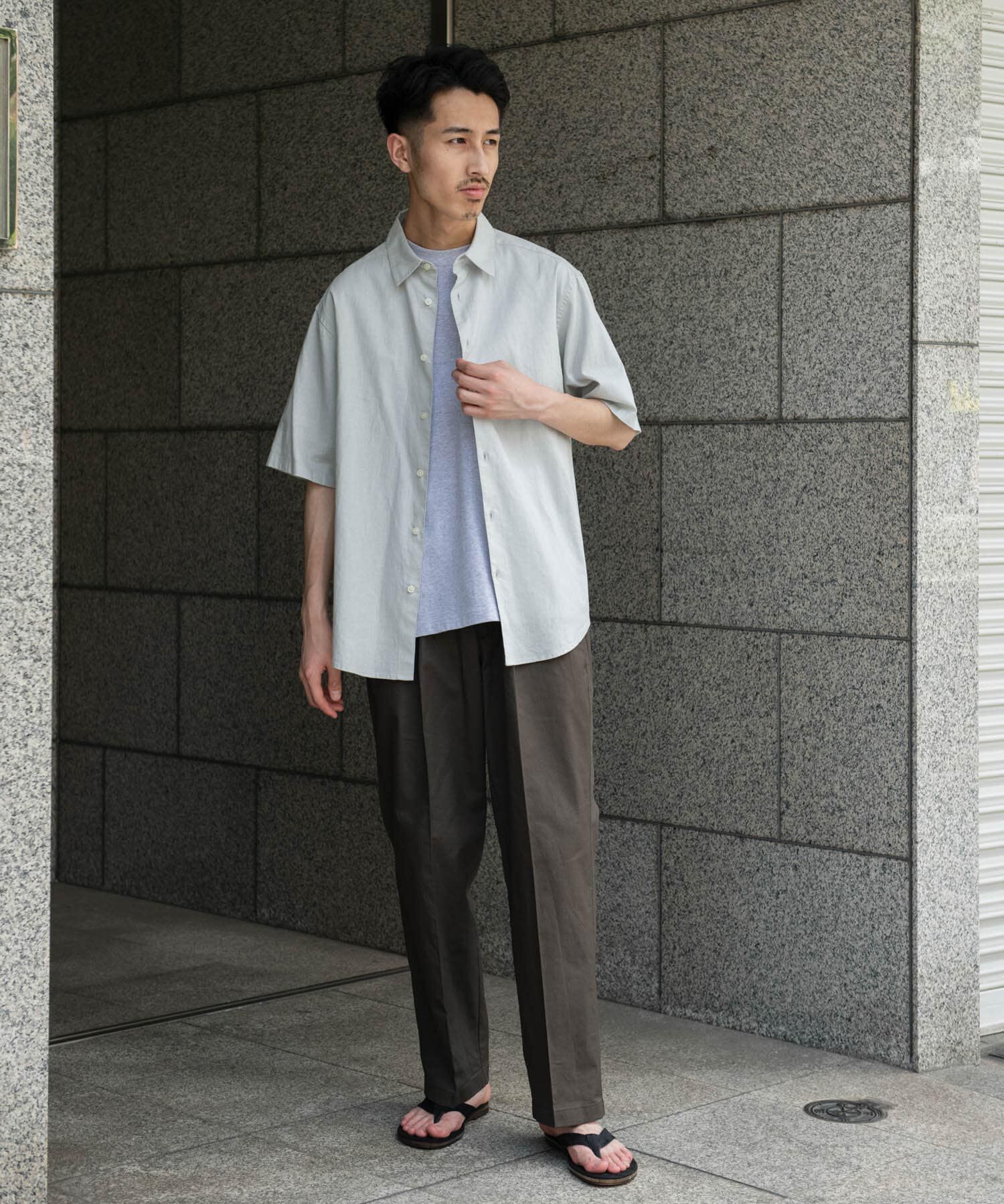 URBAN RESEARCH DOORS「ヘンプコットン レギュラーカラーシャツ」|シャツ・ブラウス|