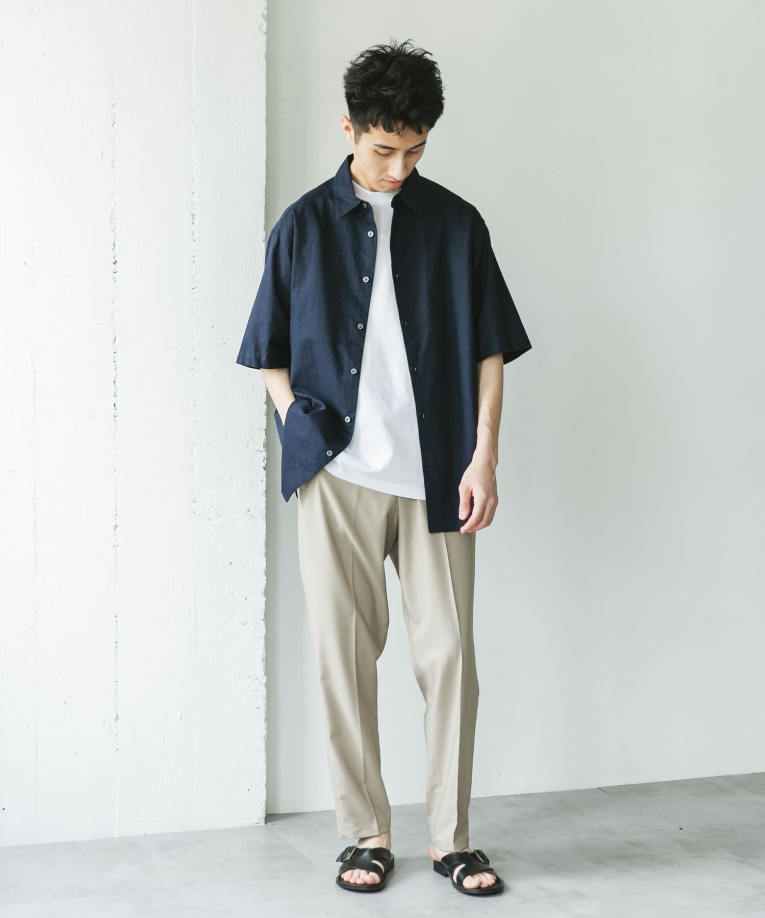 URBAN RESEARCH DOORS「ヘンプコットン レギュラーカラーシャツ」|シャツ・ブラウス|