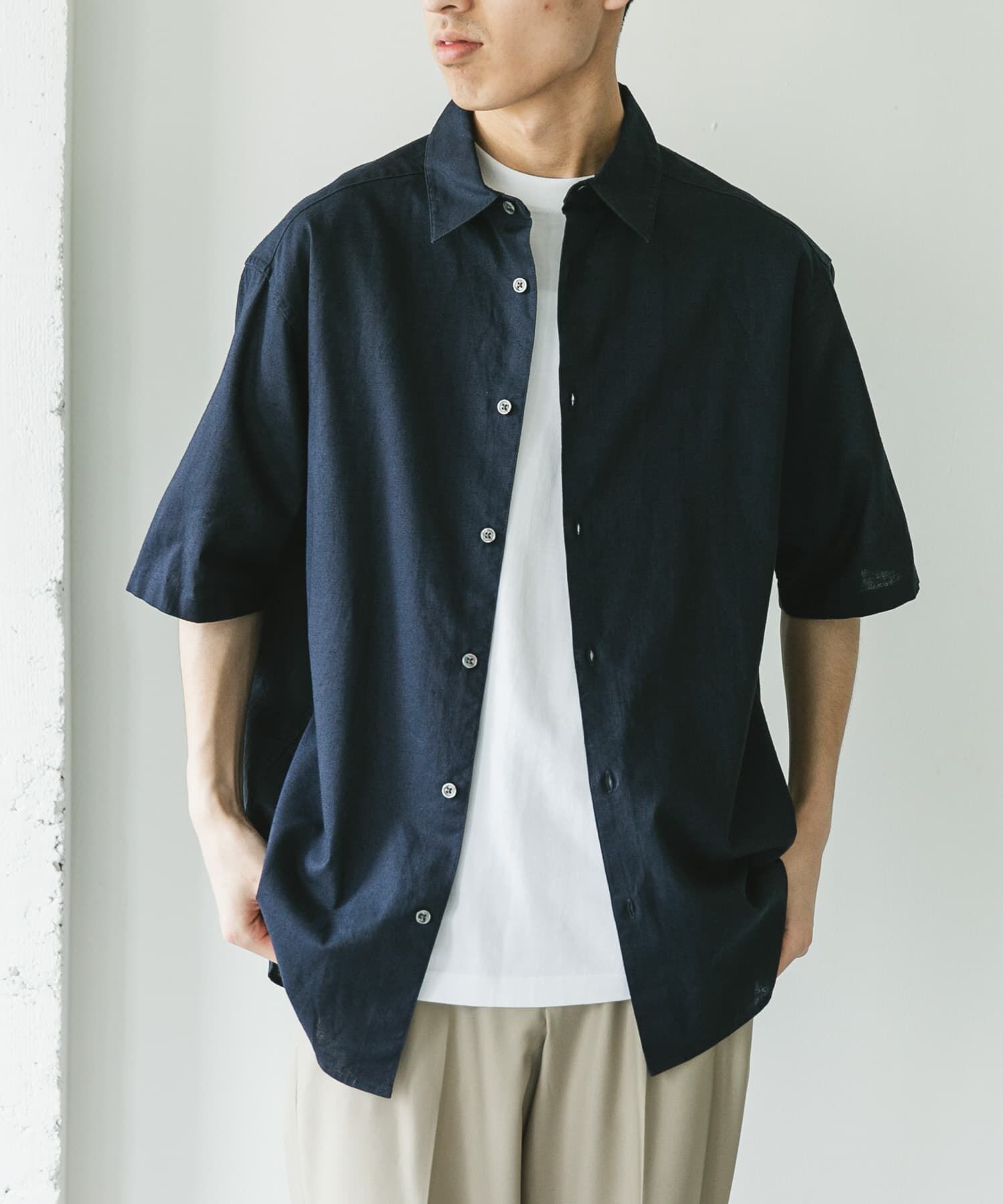 URBAN RESEARCH DOORS「ヘンプコットン レギュラーカラーシャツ」|シャツ・ブラウス|