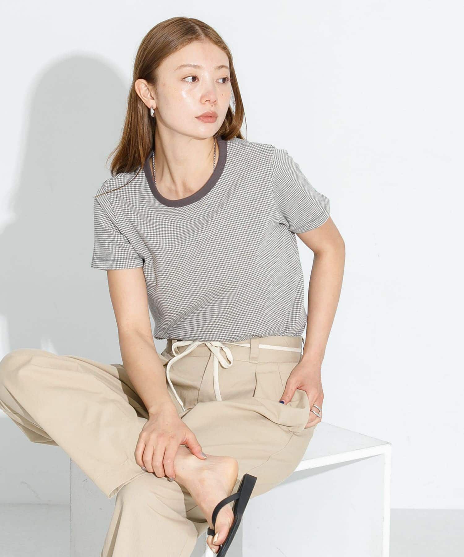 Sonny Label 「JQベーシックコンパクトTシャツ」|Tシャツ・カットソー|
