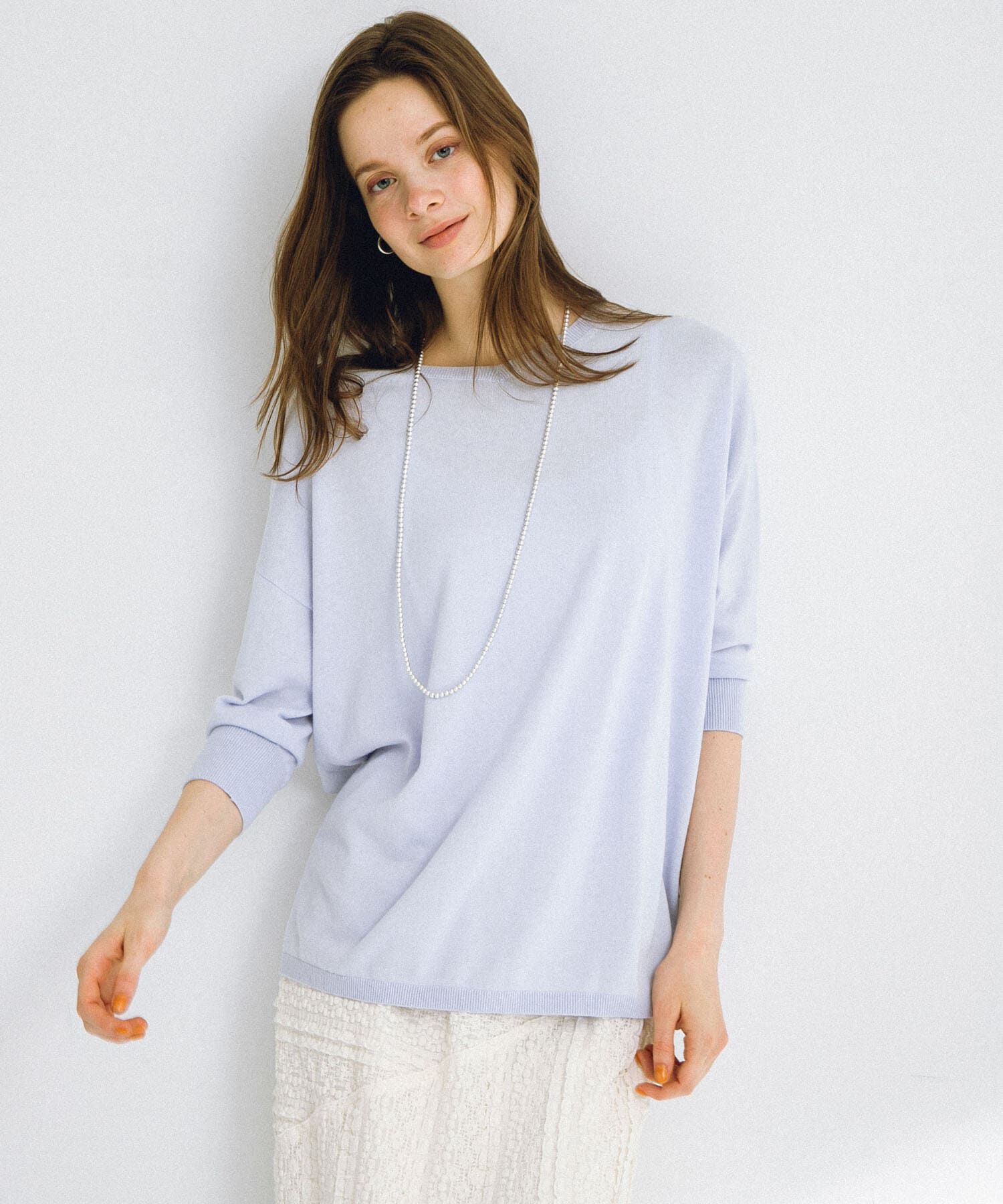 Sonny Label 「『接触冷感』クールミストワイドニットプルオーバー」|ニット・セーター|ブルー系その他