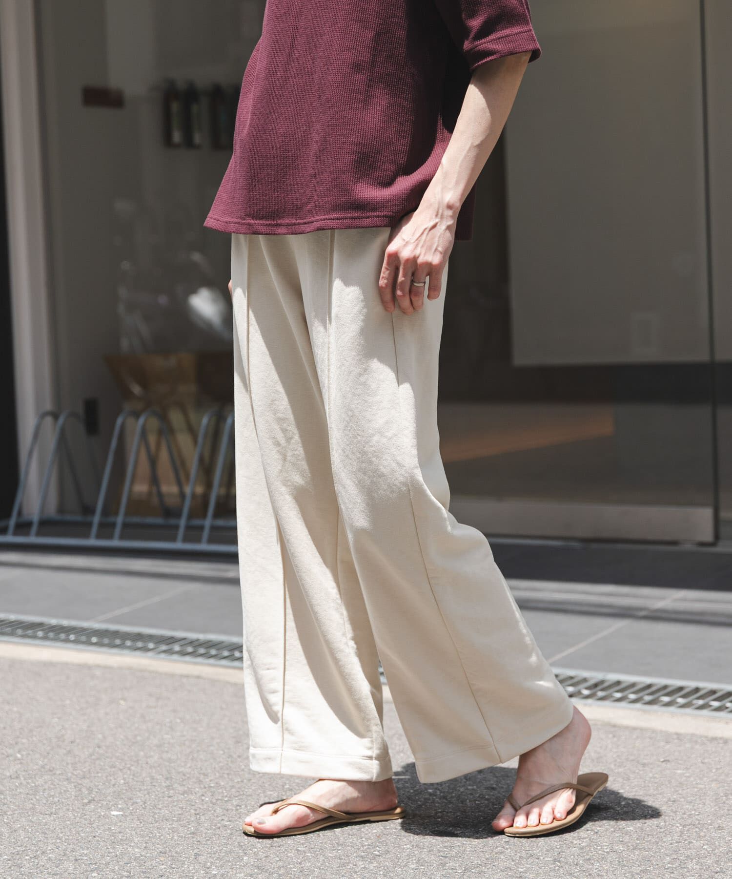 URBAN RESEARCH DOORS「FORK&SPOON　ドライタッチカットパンツ」|その他|ホワイト系その他