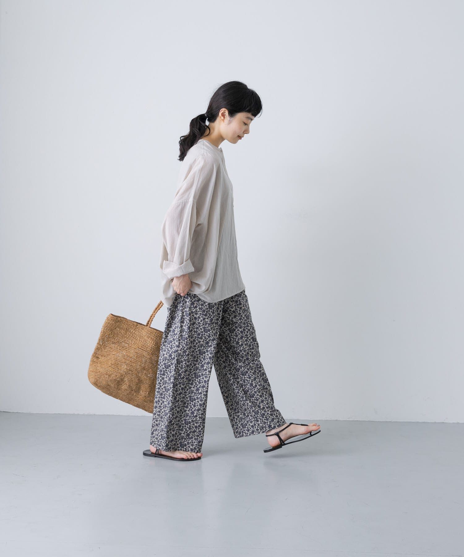 かぐれ「コットン小花柄イージーパンツ」|その他|