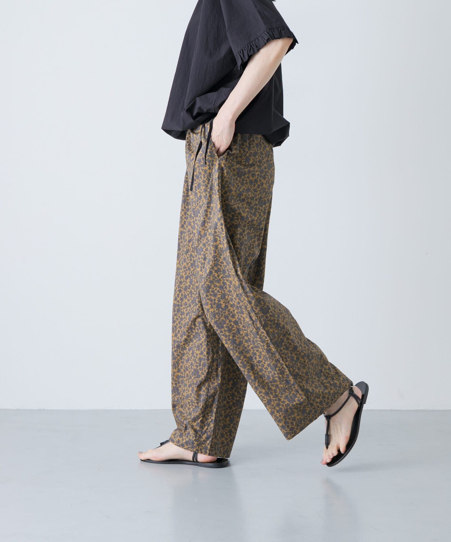 かぐれ「コットン小花柄イージーパンツ」|その他|