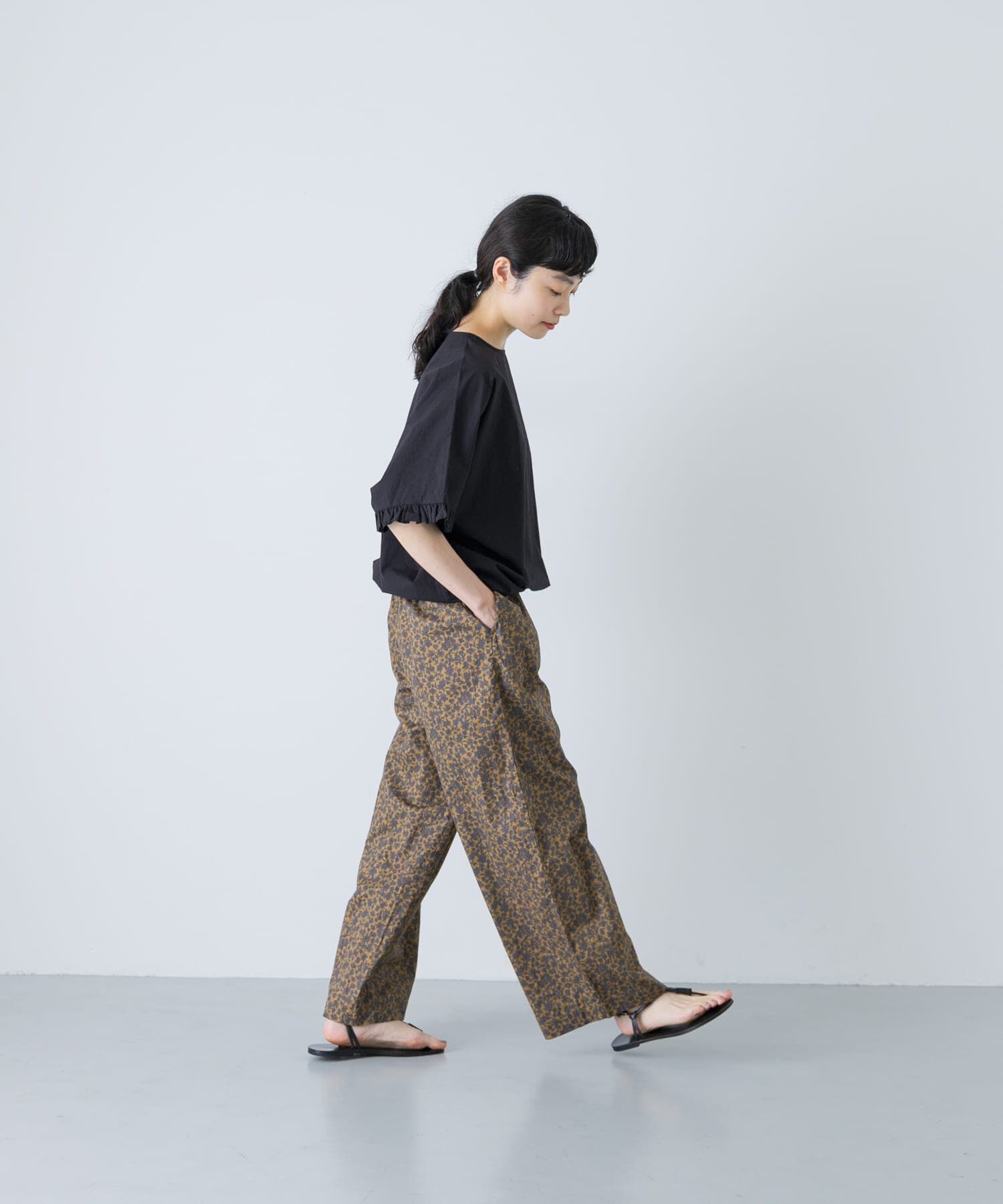 かぐれ「コットン小花柄イージーパンツ」|その他|