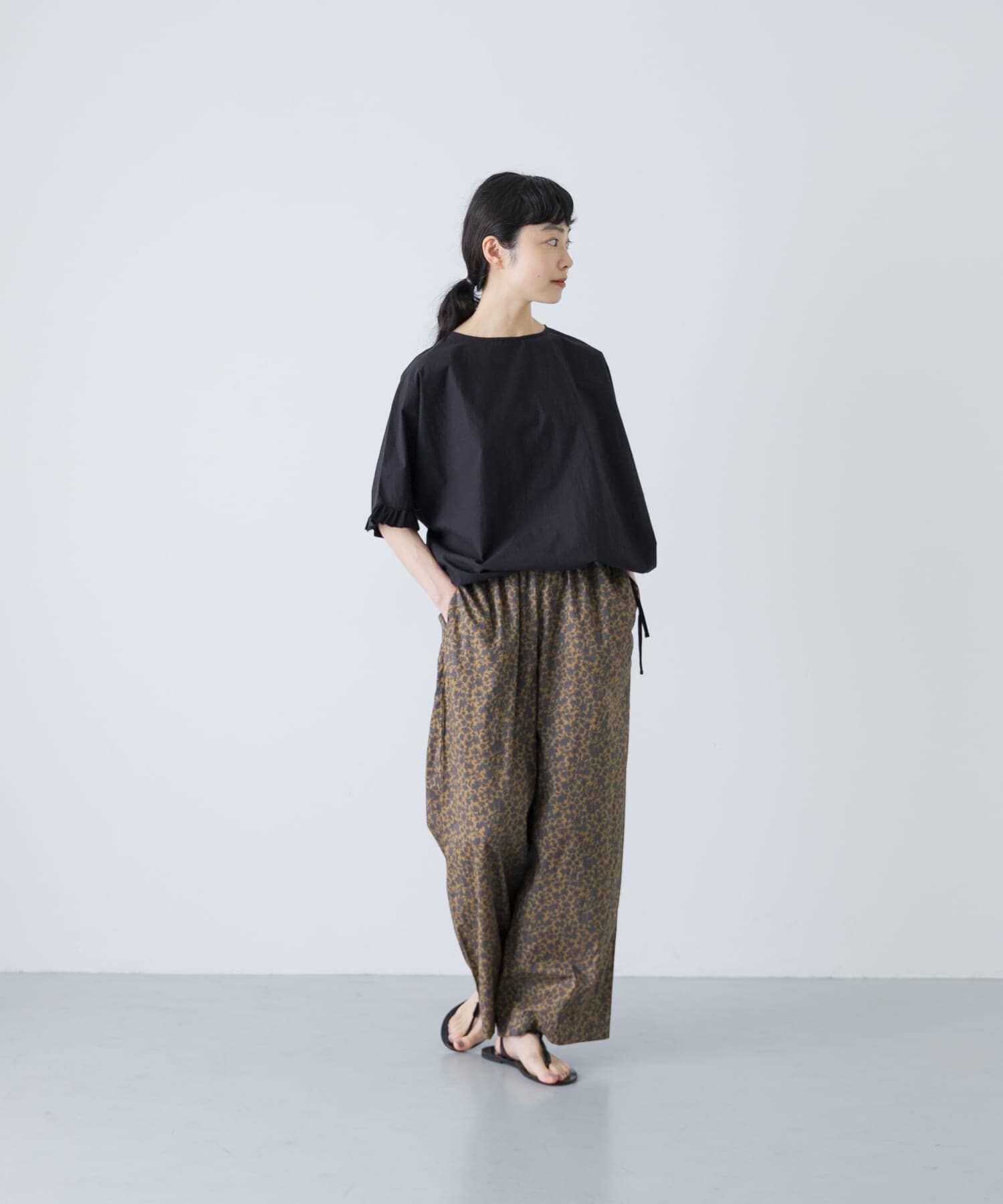 かぐれ「コットン小花柄イージーパンツ」|その他|