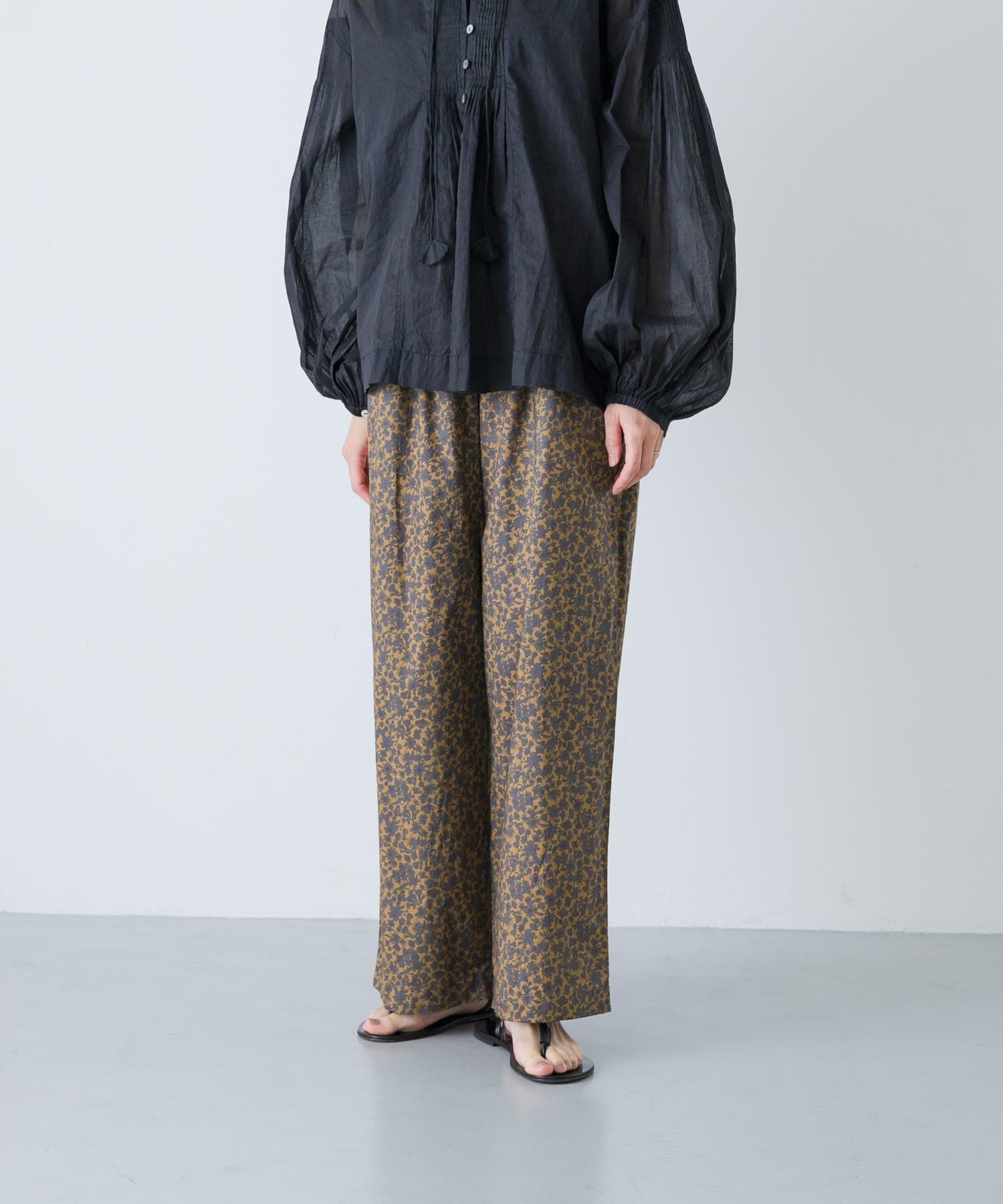 かぐれ「コットン小花柄イージーパンツ」|その他|