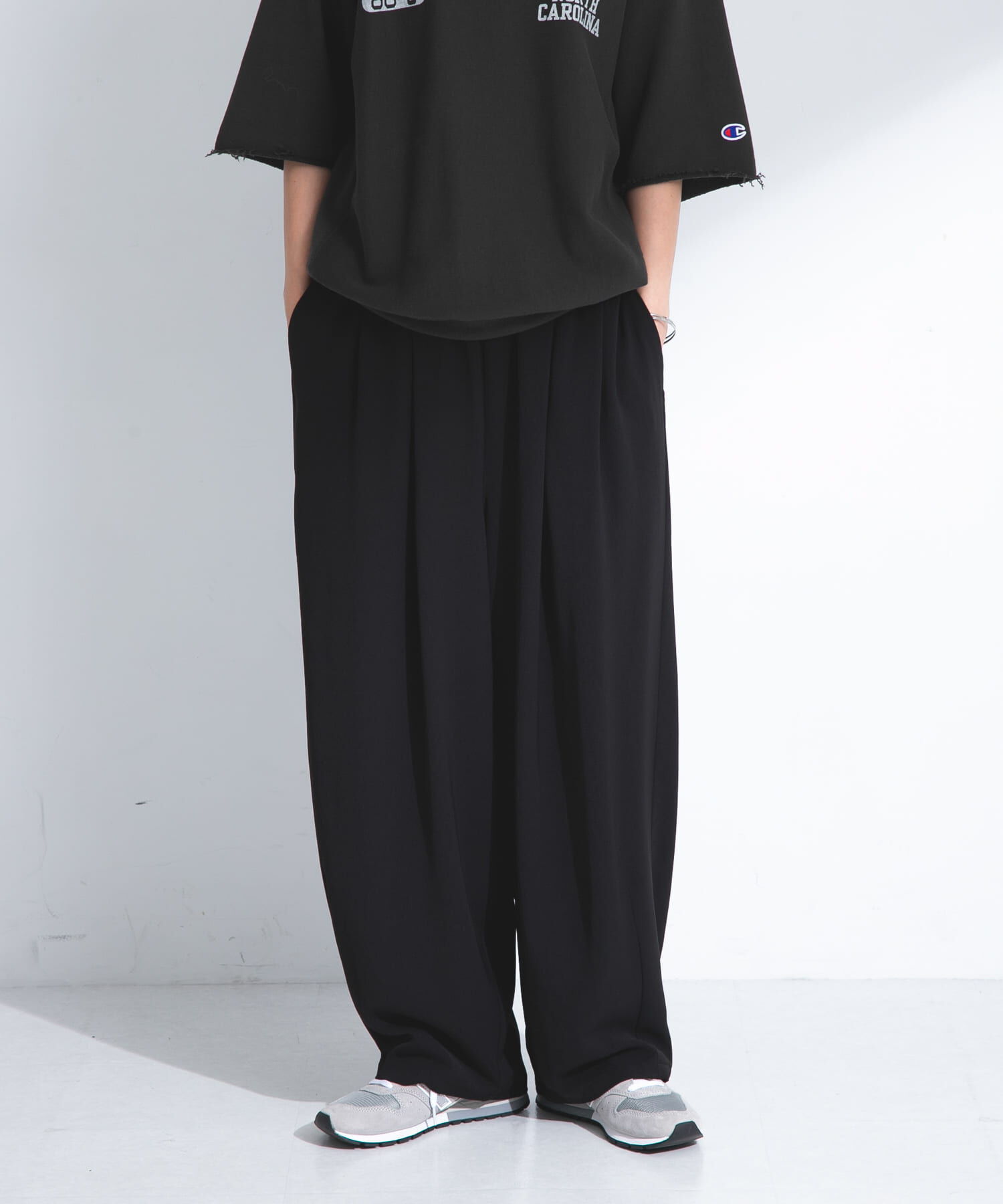 Sonny Label 「ダブルタックワイドイージーパンツ」|その他|ブラック