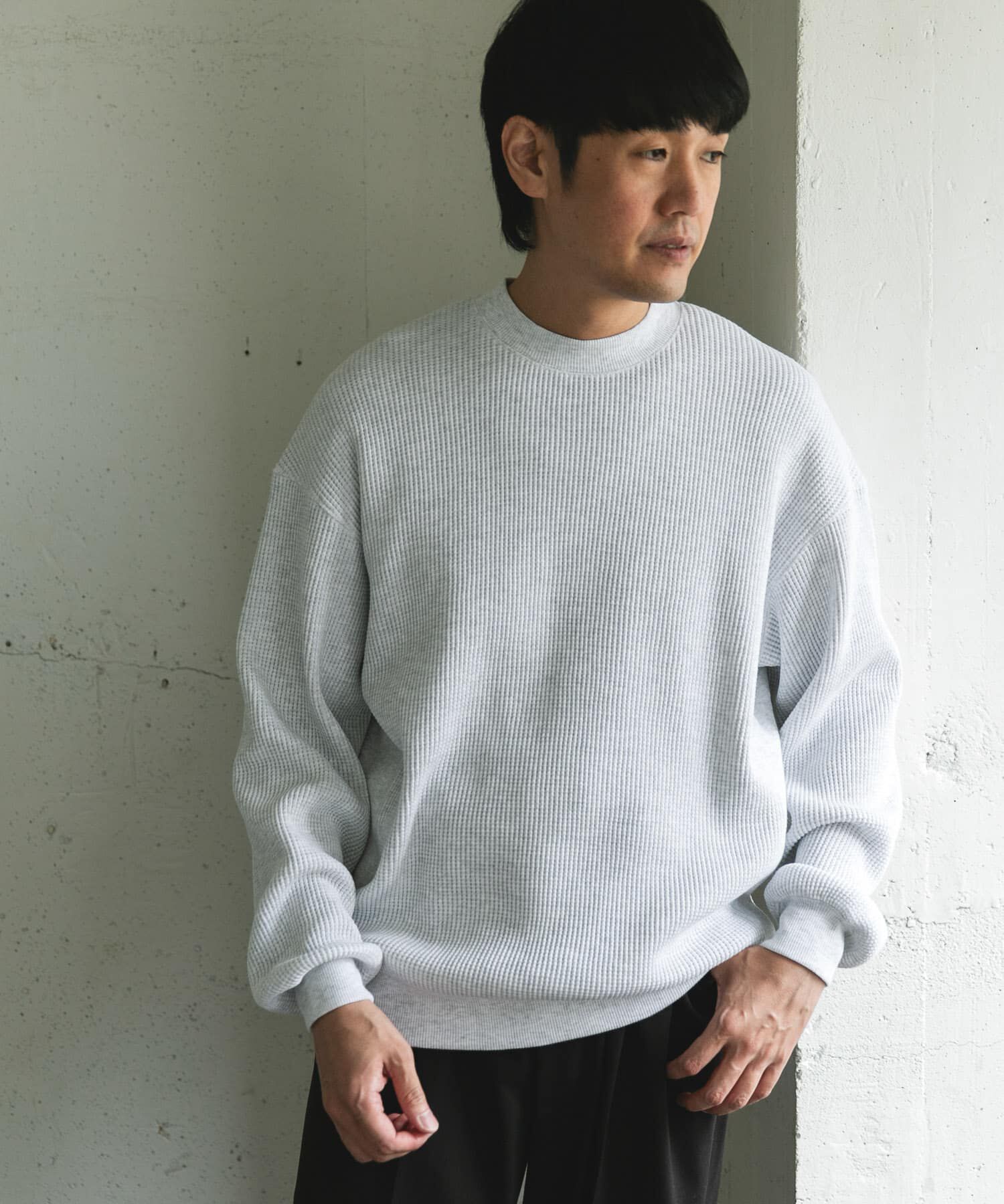 URBAN RESEARCH DOORS「『UR TECH』ワッフルロングスリーブTシャツ」|Tシャツ・カットソー|