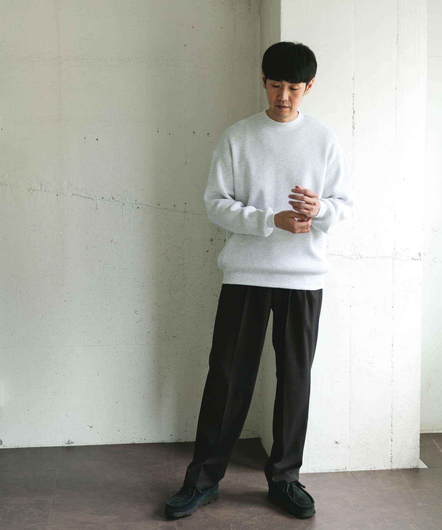 URBAN RESEARCH DOORS「『UR TECH』ワッフルロングスリーブTシャツ」|Tシャツ・カットソー|