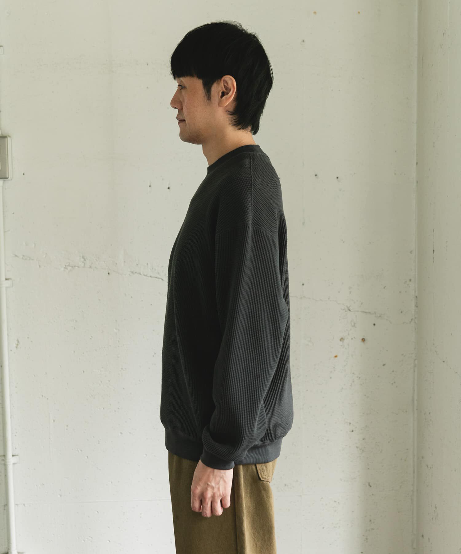 URBAN RESEARCH DOORS「『UR TECH』ワッフルロングスリーブTシャツ」|Tシャツ・カットソー|