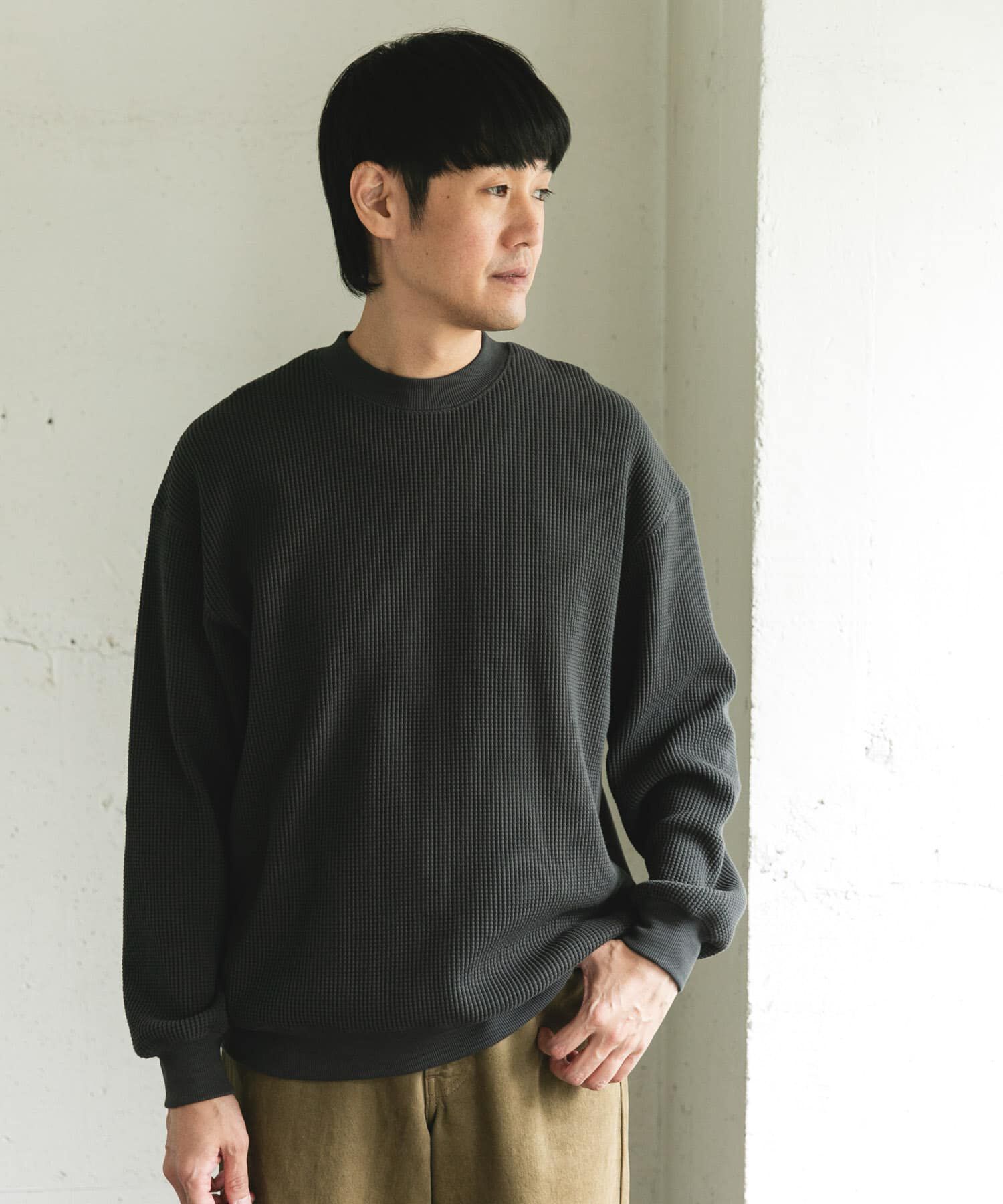 URBAN RESEARCH DOORS「『UR TECH』ワッフルロングスリーブTシャツ」|Tシャツ・カットソー|