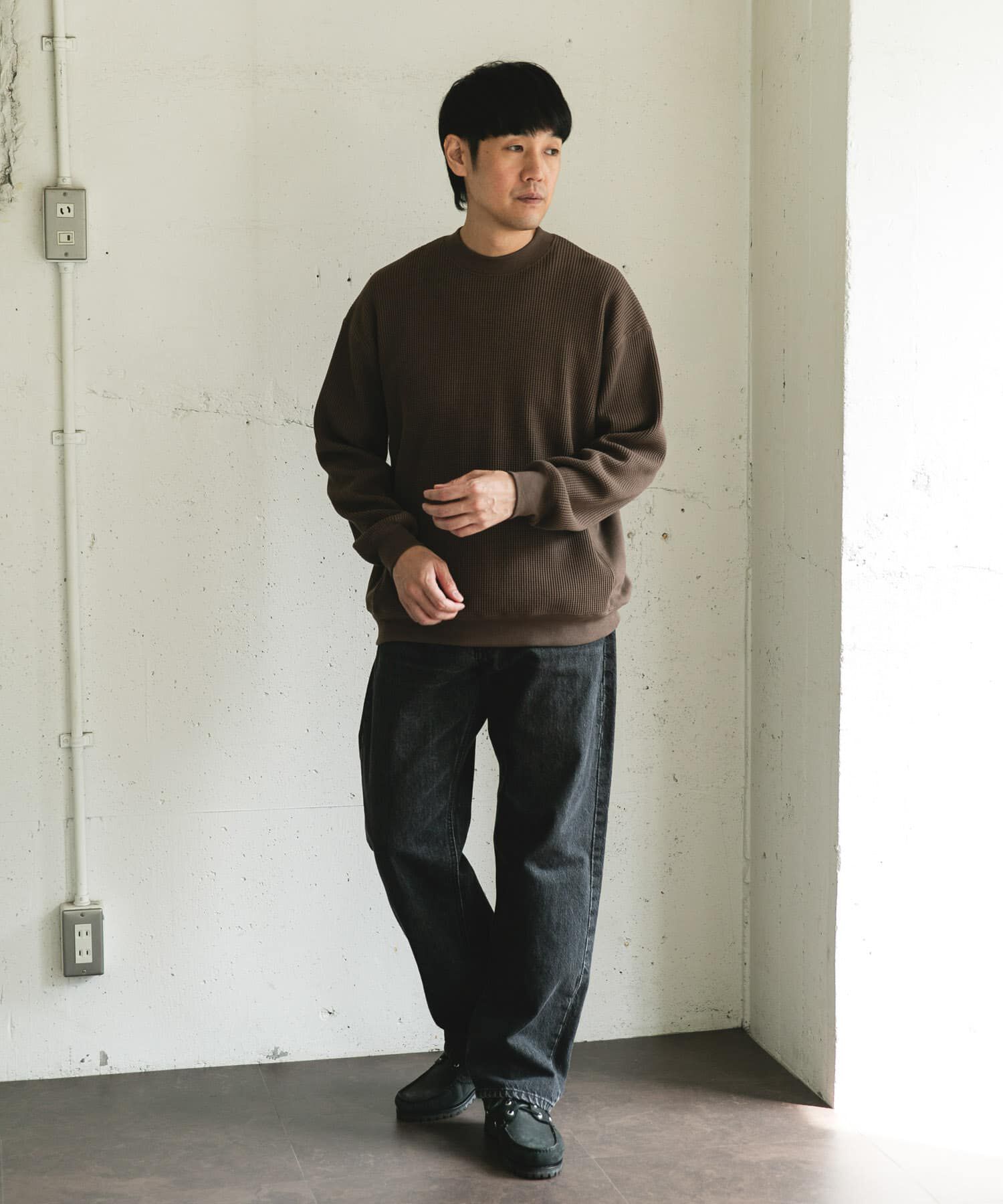 URBAN RESEARCH DOORS「『UR TECH』ワッフルロングスリーブTシャツ」|Tシャツ・カットソー|