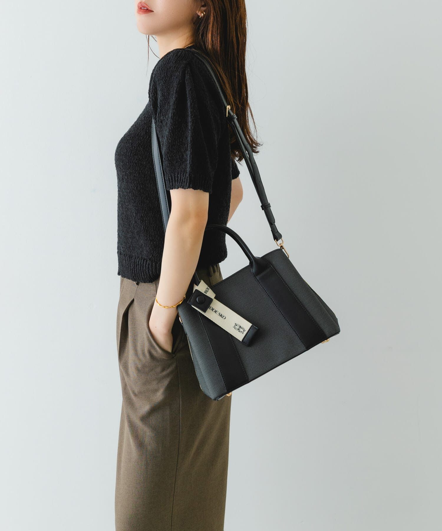 RODE SKO「ロゴリボン付2WAYハンドバッグ」|ハンドバッグ|