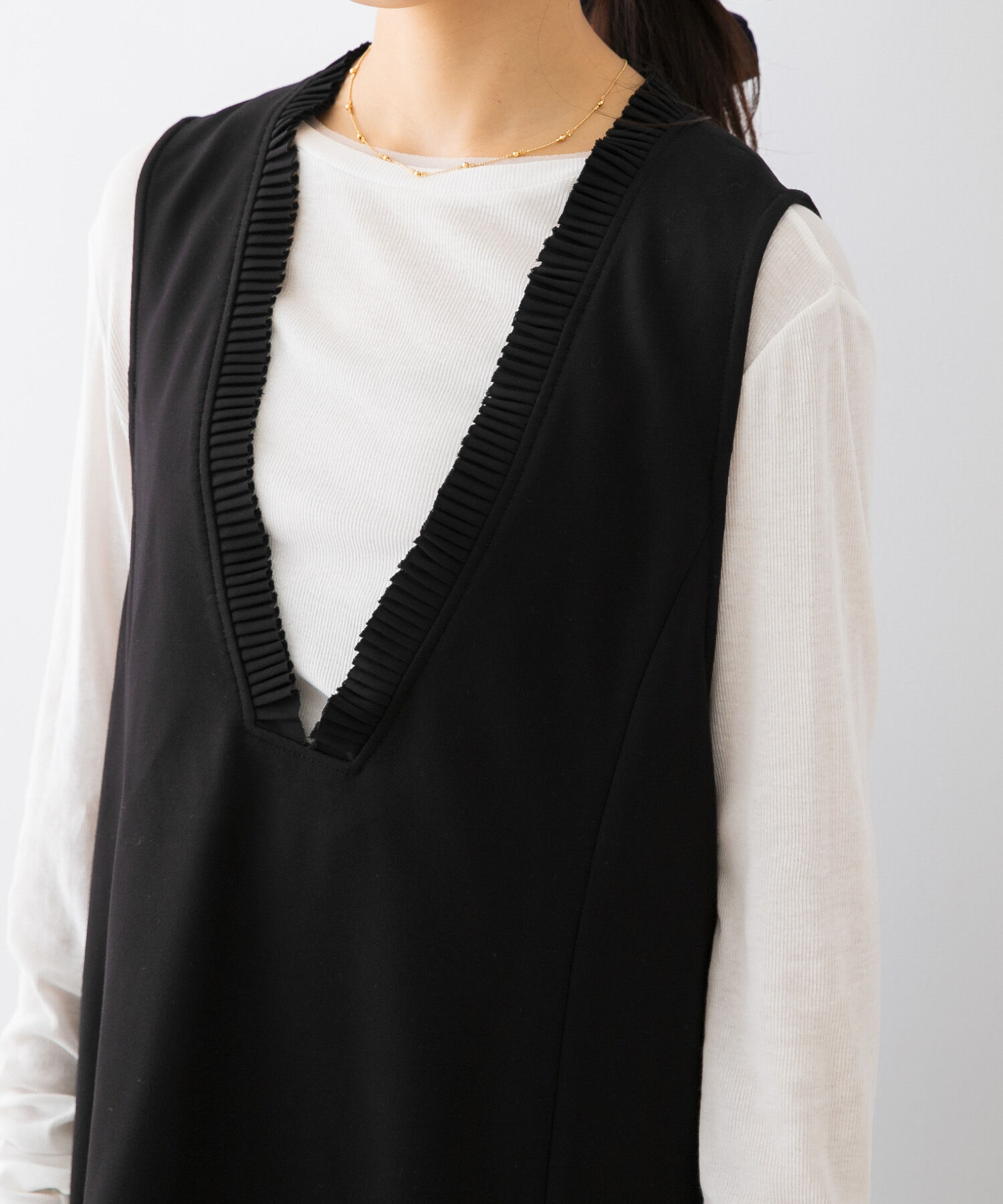 URBAN RESEARCH ROSSO「F by ROSSO　プリーツデザインジレ」|ベスト・ジレ|